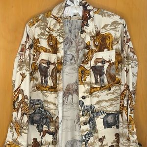 Vintage 1960’s Abercrombie & Fitch Safari Pattern Pop Art Size 14 (belt missing)